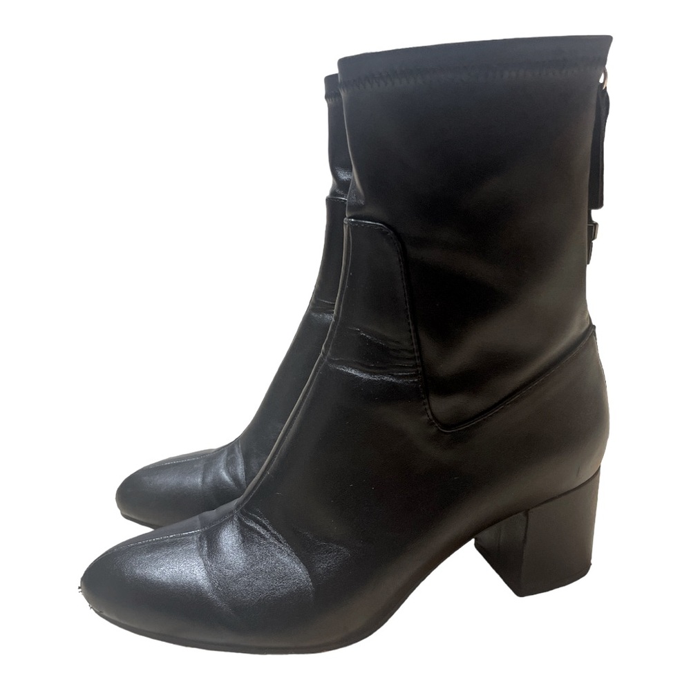 ZARA BASIC High Heel Platform Zip Up boots